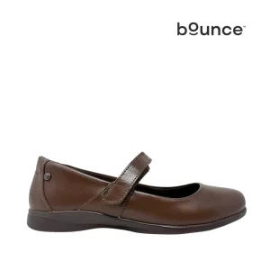 Ballerinas escolares Nicolette para mujer color café