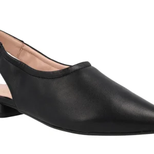 Zapatos de piel destalonados con tacón bajo forrado