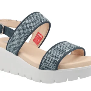 Sandalias de tiras trenzadas de rafia con plataforma