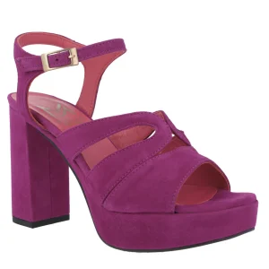 Sandalias de ante con tacón alto y plataforma