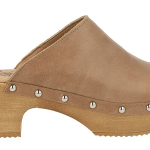 Zuecos de piel para mujer con tachas Help the trees