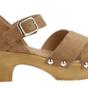 Sandalias de serraje para mujer con tachas metálicas Help the trees