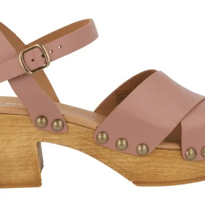 Sandalias de piel Cris con tiras cruzadas y tachas