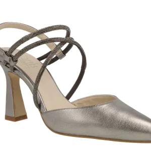 Zapatos corte salón destalonados Giselda con tiras de strass