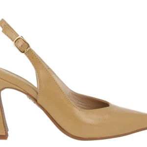 Salones destalonados Ainhara en piel acharolada brillo