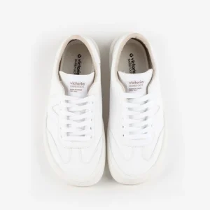 Zapatillas deportivas para hombre Olmo Barefoot efecto piel monocromo blanco
