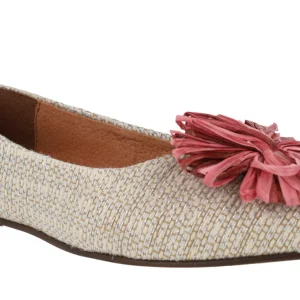 Bailarinas Marili en tejido beige con adorno de moña