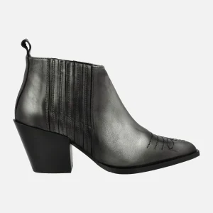 Botines estilo cowboy Sunriver en piel metalizada