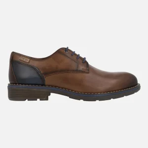 Zapatos de cordones para hombre en piel marrón York
