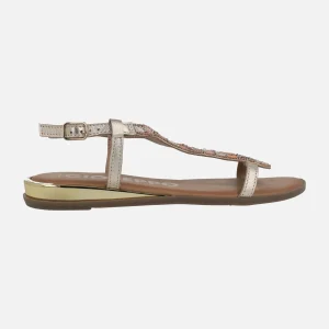 Sandalias doradas con pedrería Mulion
