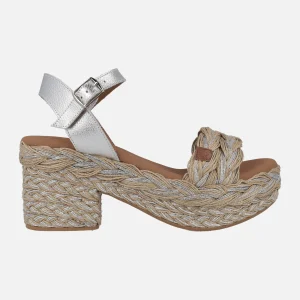 Sandalias de rafia Abaka Amur Plata