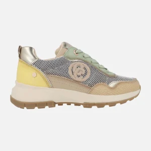 Zapatillas deportivas en combinado de piel y rejilla Carmela