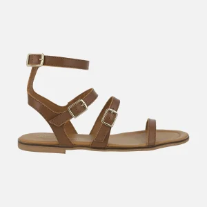 Sandalias romanas de piel con cuatro tiras Creta