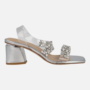 Sandalias Joya con pedrería y vinilo