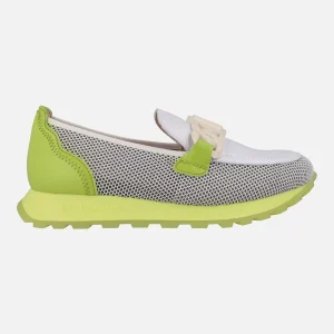 Mocasines Hispanitas sport en combinado de piel y rejilla