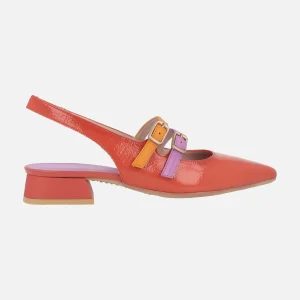 Bailarinas destalonadas Hispanitas en charol doble tira de hebillas