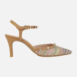 Zapatos de salón destalonados Emari camel