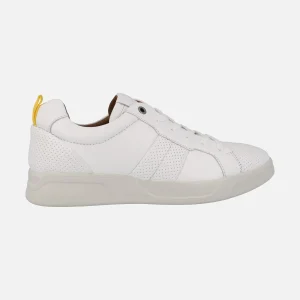 Zapatos deportivos en piel blanca para hombre