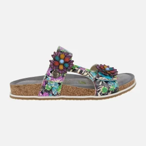 Sandalias estilo bio con estampado de flores Brcyano 224 gris