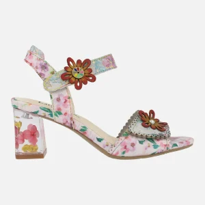 SANDALIAS CON TACÓN DECORADO LUCIEO 13 cerise