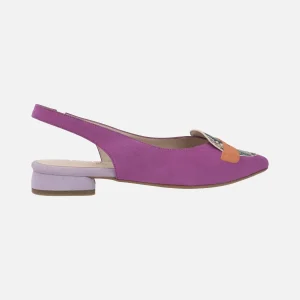 Zapatos destalonados en combinado fucsia con animal print