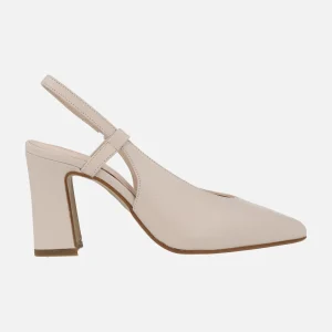 Zapatos de salón destalonados en piel grabada con tacón alto Barminton