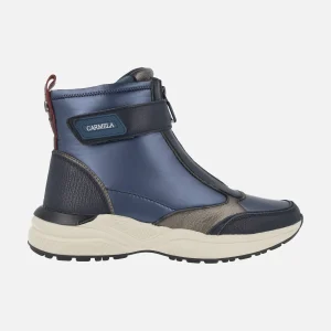 Botines deportivos multi material con cremallera frontal Carmela
