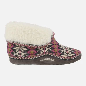 Zapatillas de casa abotinadas para mujer en lana Formigal gris