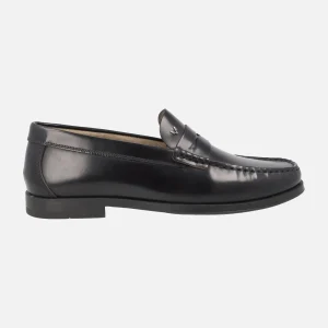 Mocasines en piel florentik negra con antifaz Forthill