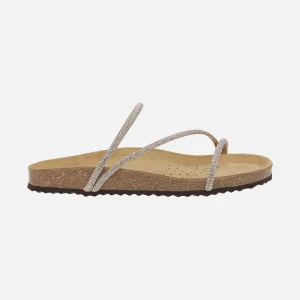 Sandalias bio con tiras de strass Brionia