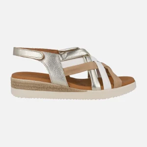 Sandalias de tiras combinadas con cierre de velcro al talón