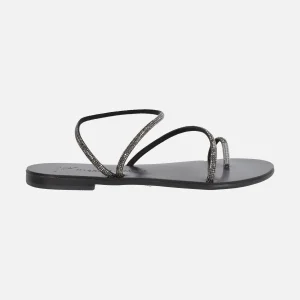 Sandalias planas con tiras de strass 63-TCM Nicolas Lainas