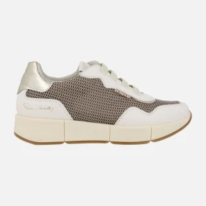 Zapatillas deportivas Belorado en combinado blanco y platino