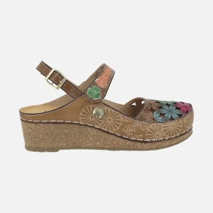 Zapatos destalonados con troquelado de flores Facscineo 0121