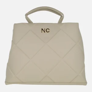 Bolsos multi posición beige con diseño acolchado de rombos