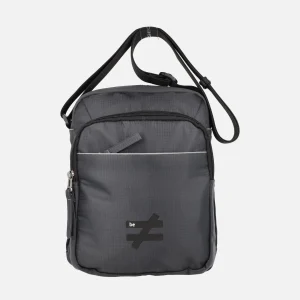 Bolsos bandolera para hombre en tejido gris oscuro