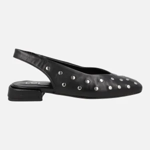 Bailarinas destalonadas Rosina con tachas plateadas