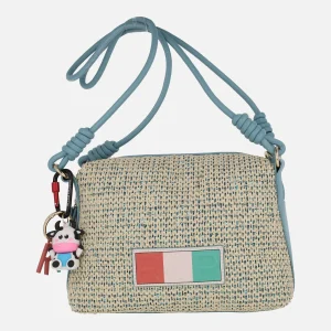 Bolsos de dos asas para hombro en acabado rafia Habana