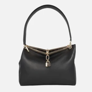 Bolsos de hombro estilo clásico con cierre de broche y adorno de candado