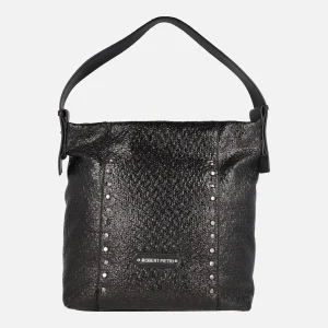 Bolsos negros para hombro con tachas línea Iron