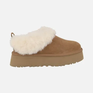 Ugg Tazzelle chesnut con vuelta de pelo y plataforma