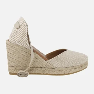 Alpargatas de lino con cintas para mujer Viguera