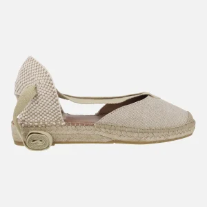 Zapatillas de esparto bajas con cintas para atar