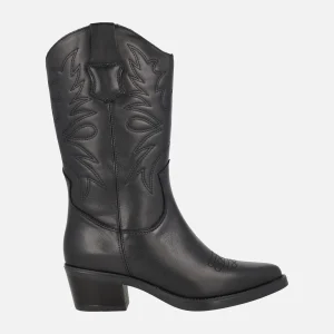 Botas de piel estilo cowboy con bordados de Viguera