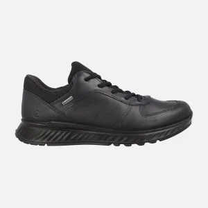 Deportivas negras de piel con membrana Gore tex Exostride Low GTX