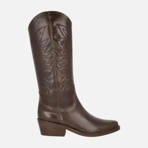 Botas de piel estilo cowboy con bordados DKT67