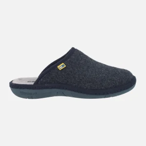 Zapatillas de casa descalzas para hombre en tejido Tirol marino