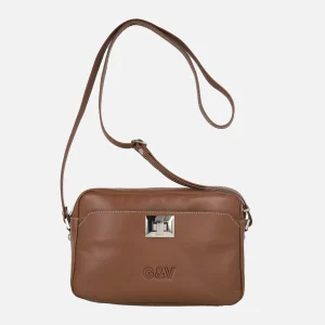 Bolsos bandolera de forma rectangular elaborados en piel natural