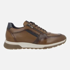 Deportivos de piel Louis para hombre con cordones y cremallera lateral