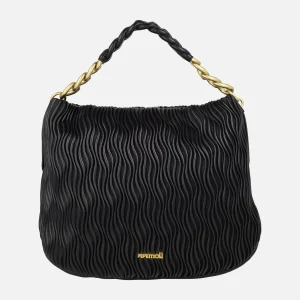 Bolsos para hombro con cadena y textura ondulada